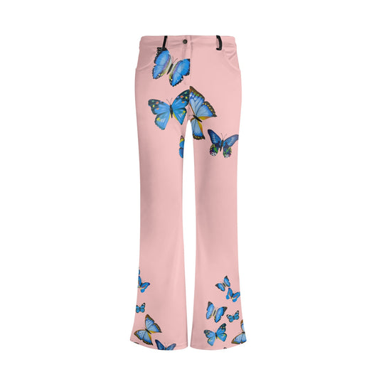 Womens Print Elegant Flare Pants