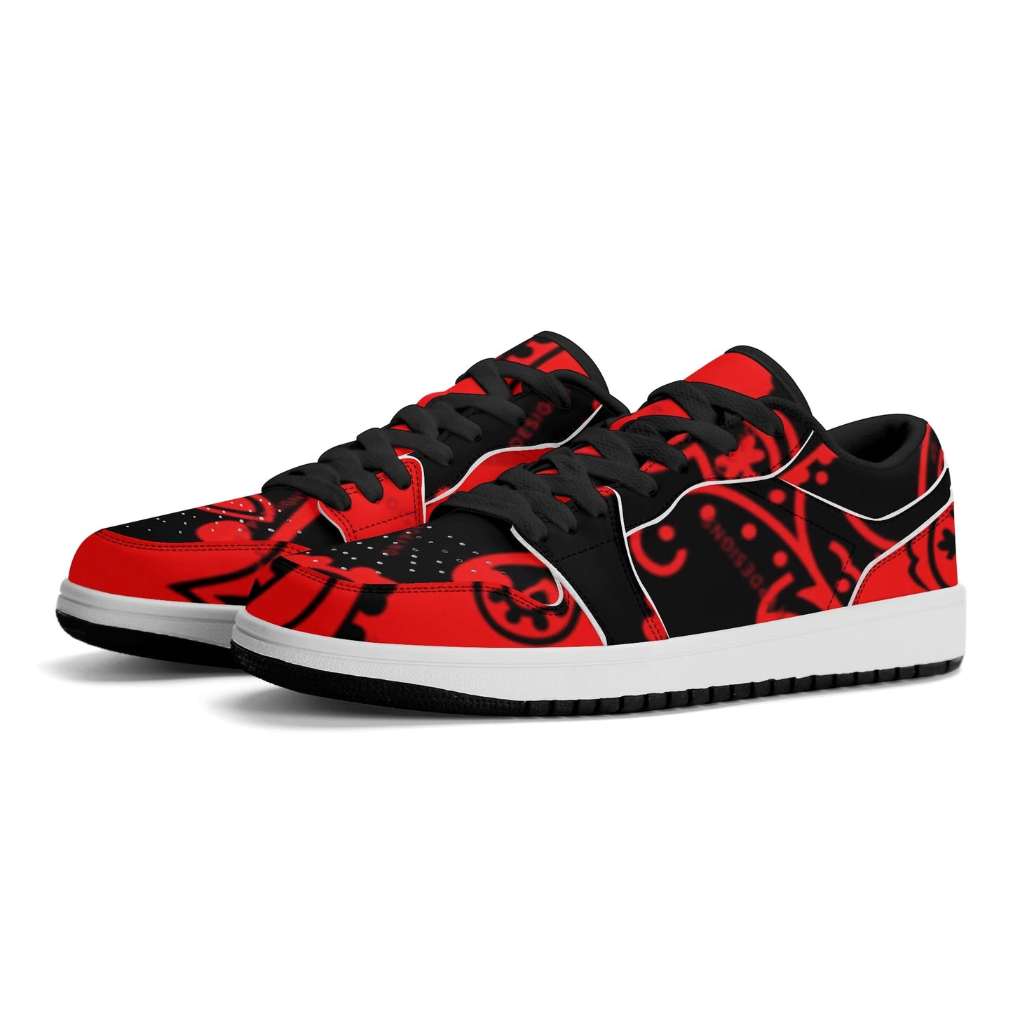 Mens Premium PU Leather Low Top Sneakers-V2