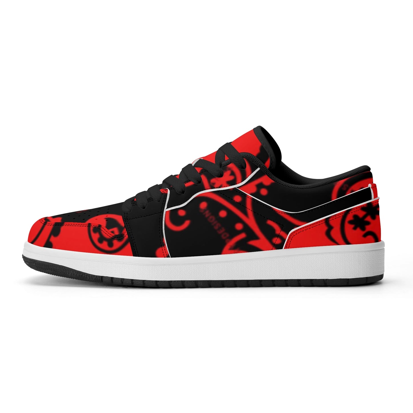 Mens Premium PU Leather Low Top Sneakers-V2