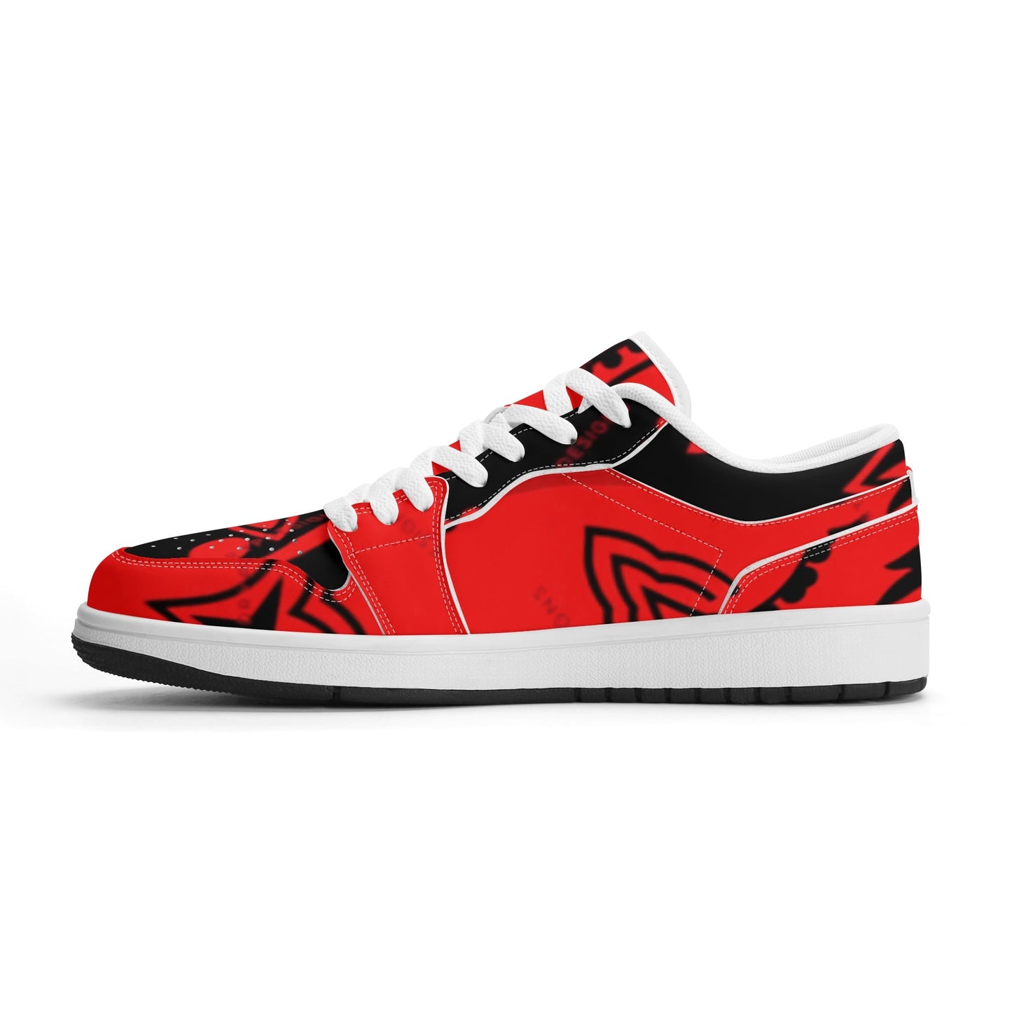 Mens Premium PU Leather Low Top Sneakers-V2