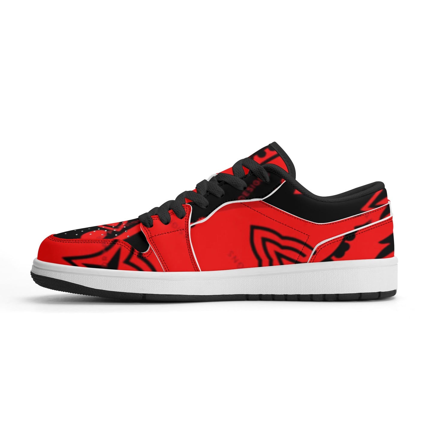 Mens Premium PU Leather Low Top Sneakers-V2