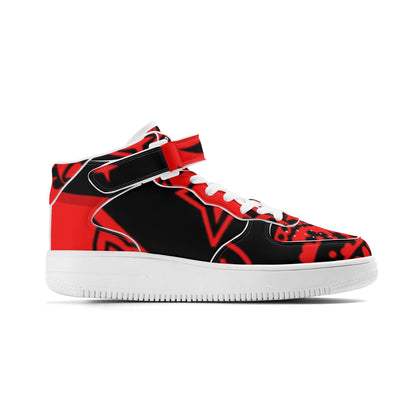 Mens Upgraded High Top Leather Sneakers