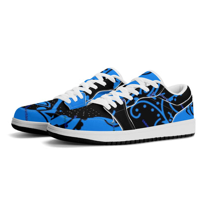 Mens Premium PU Leather Low Top Sneakers-V2