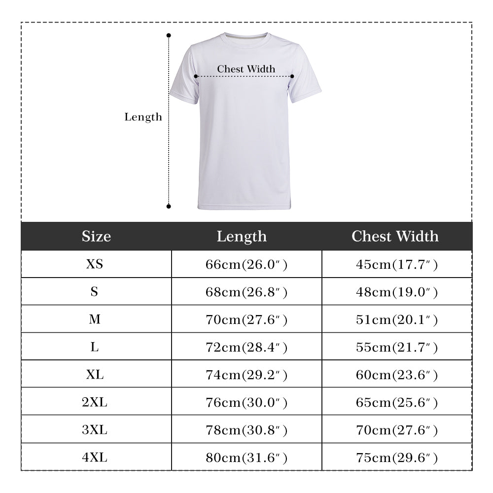 New Mens All Over Print T-shirt