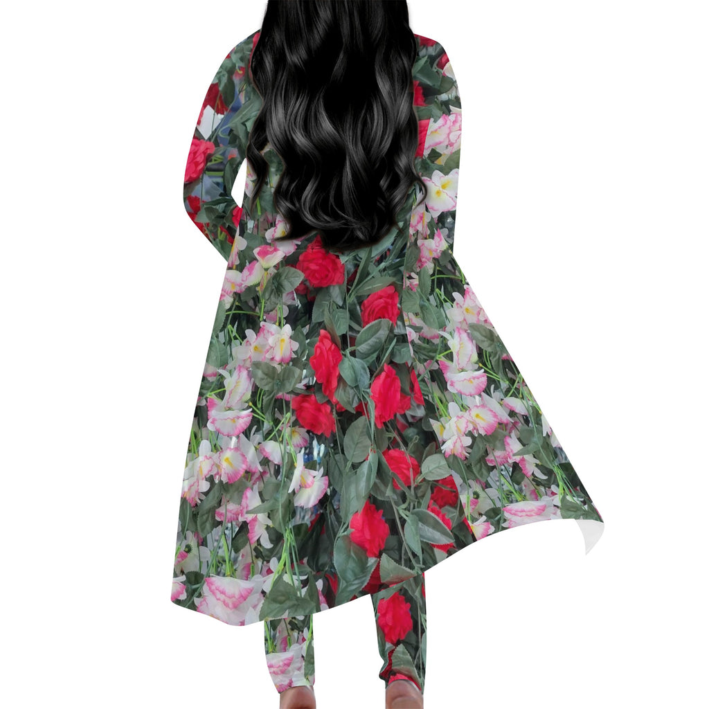 Women's Long Sleeve Cardigan and Leggings 2pcs