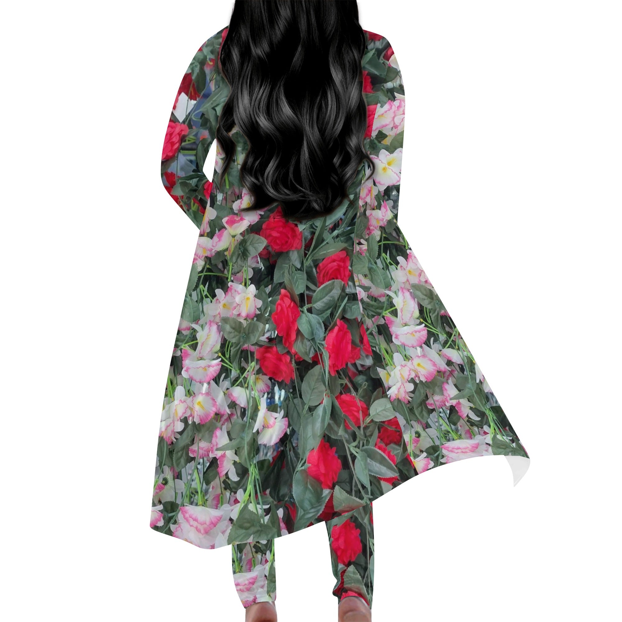 Women's Long Sleeve Cardigan and Leggings 2pcs