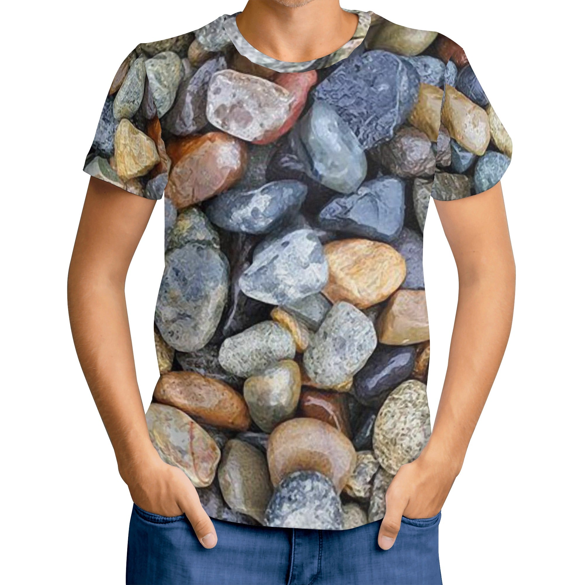 New Mens All Over Print T-shirt
