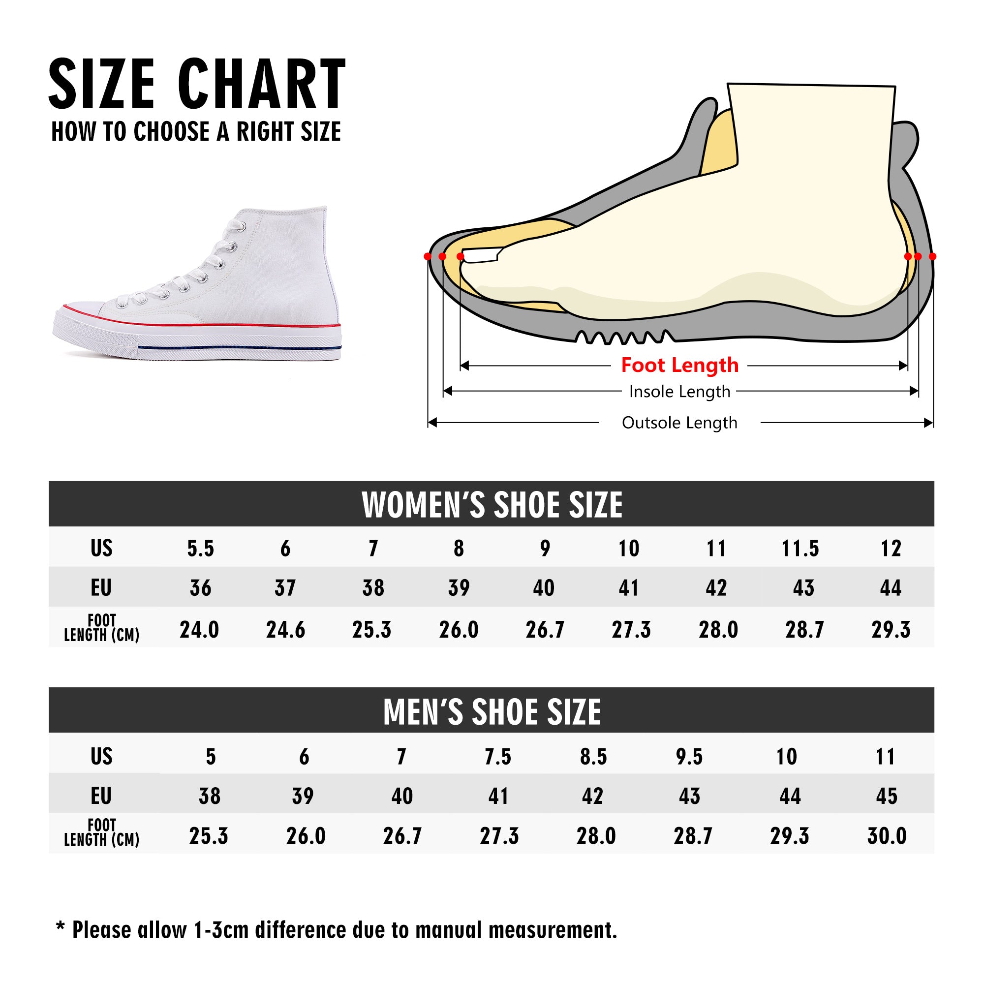 Womens Classic High Top Canvas Shoes