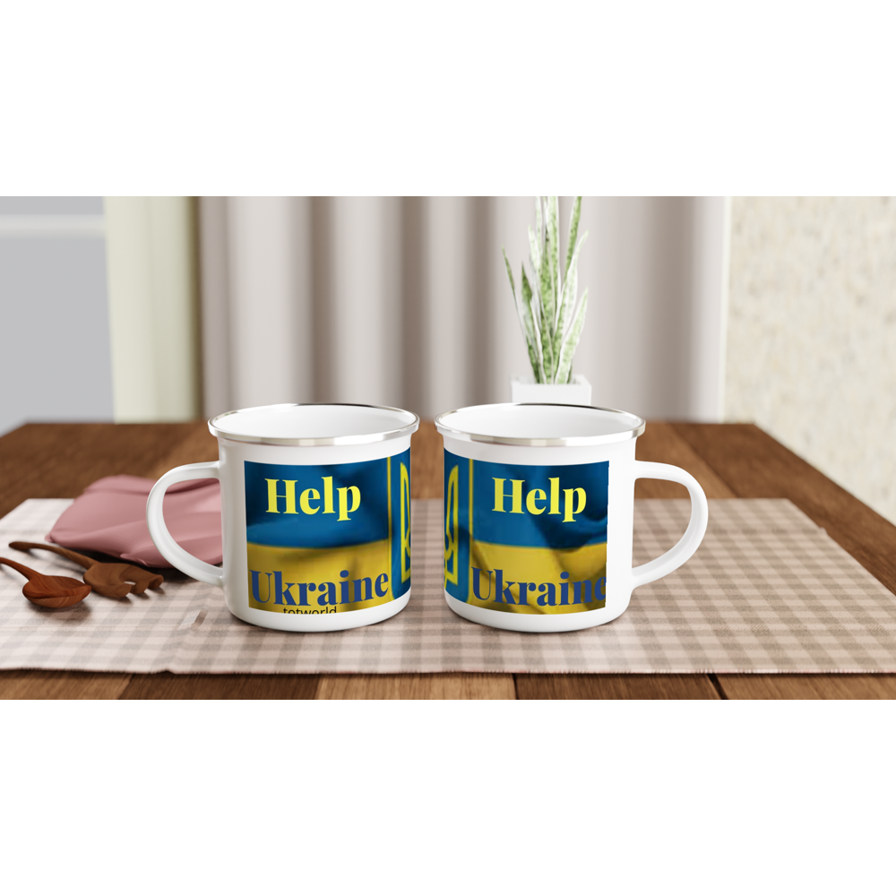 White 12oz Enamel Mug