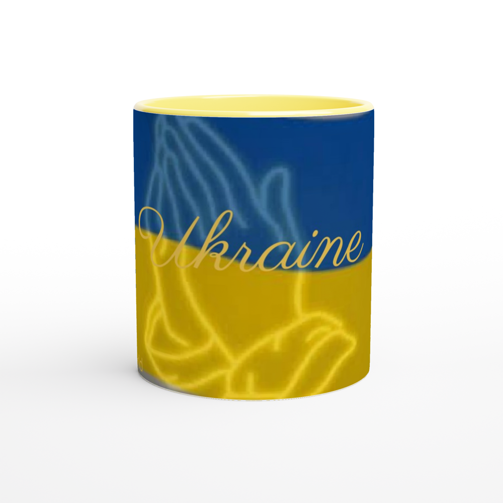 White 11oz Ceramic Mug with Color Inside