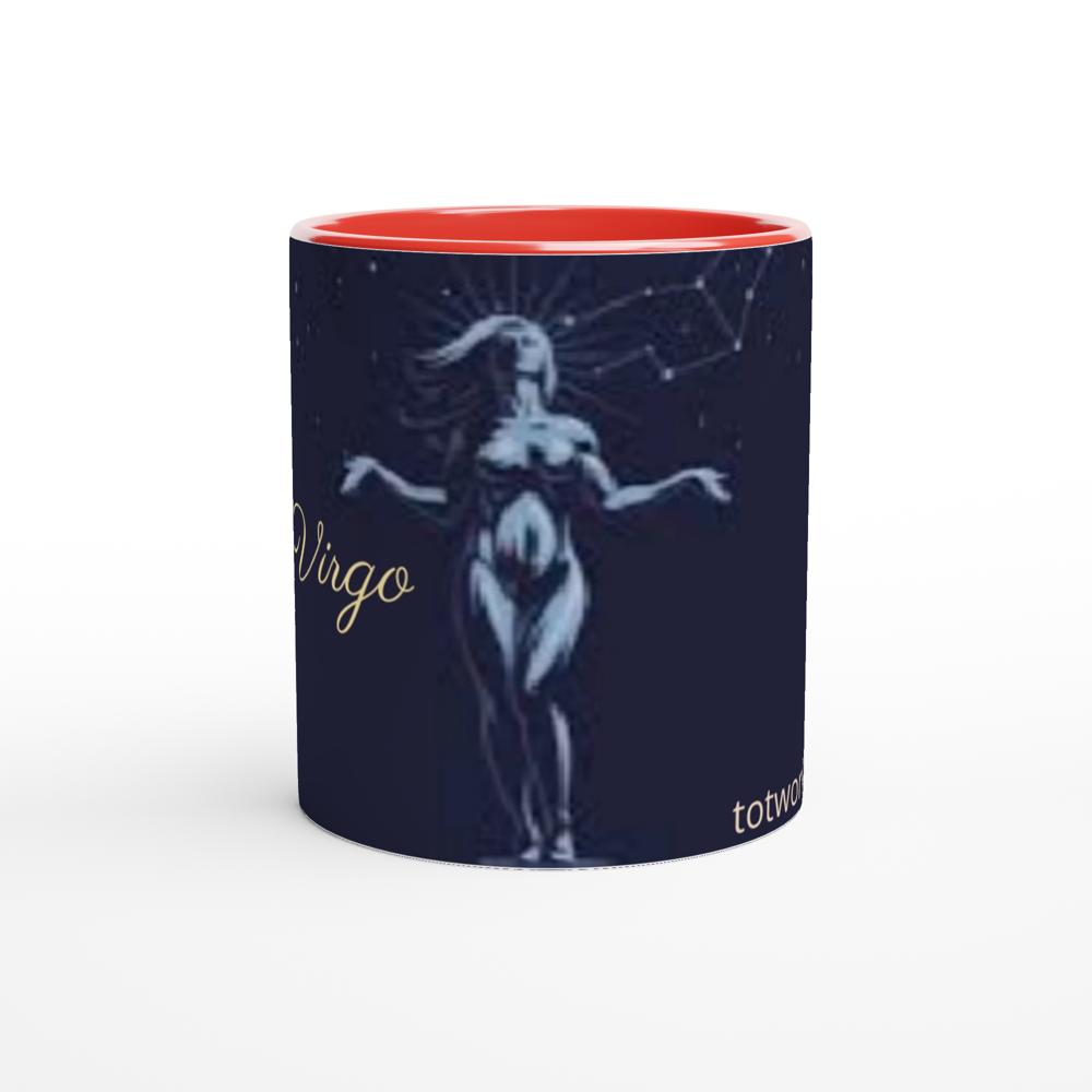 White 11oz Ceramic Mug with Color Inside