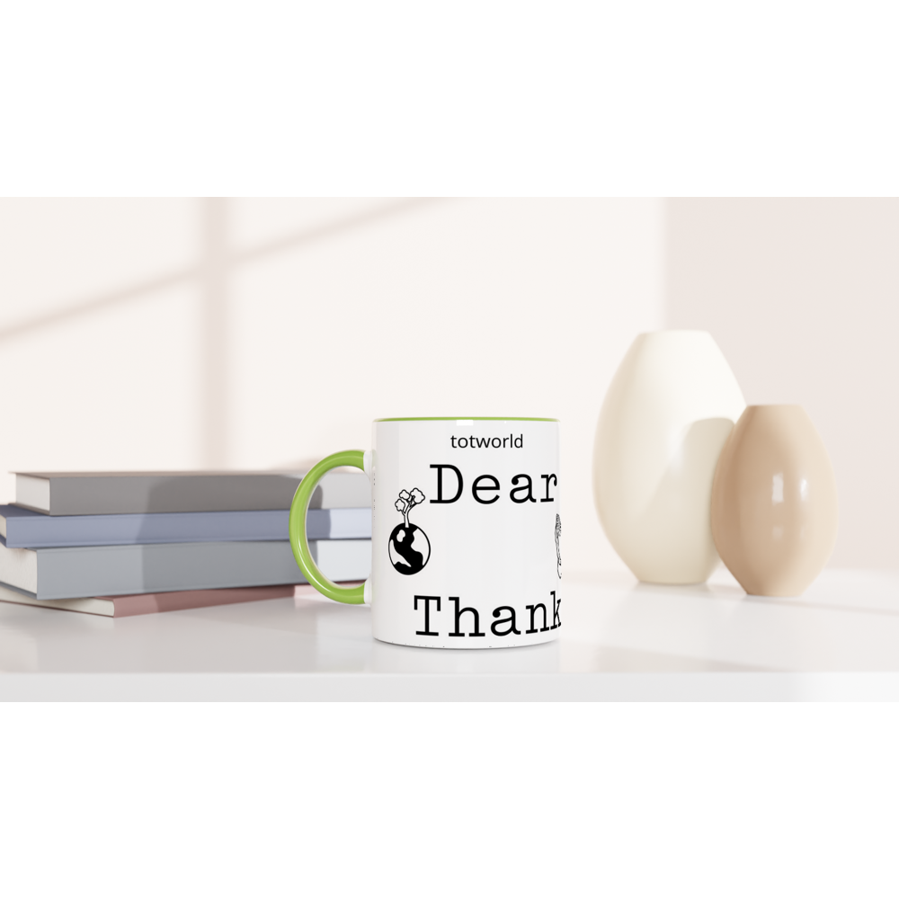 White 11oz Ceramic Mug with Color Inside