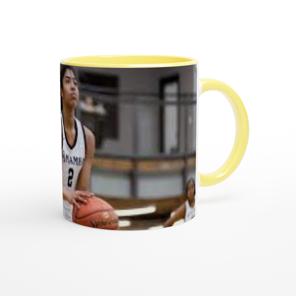 White 11oz Ceramic Mug with Color Inside