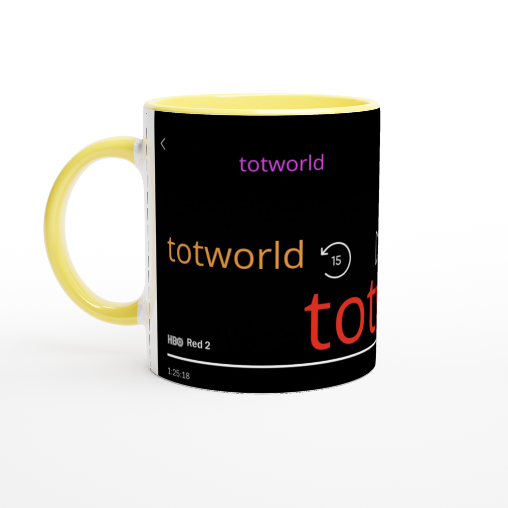 White 11oz Ceramic Mug with Color Inside