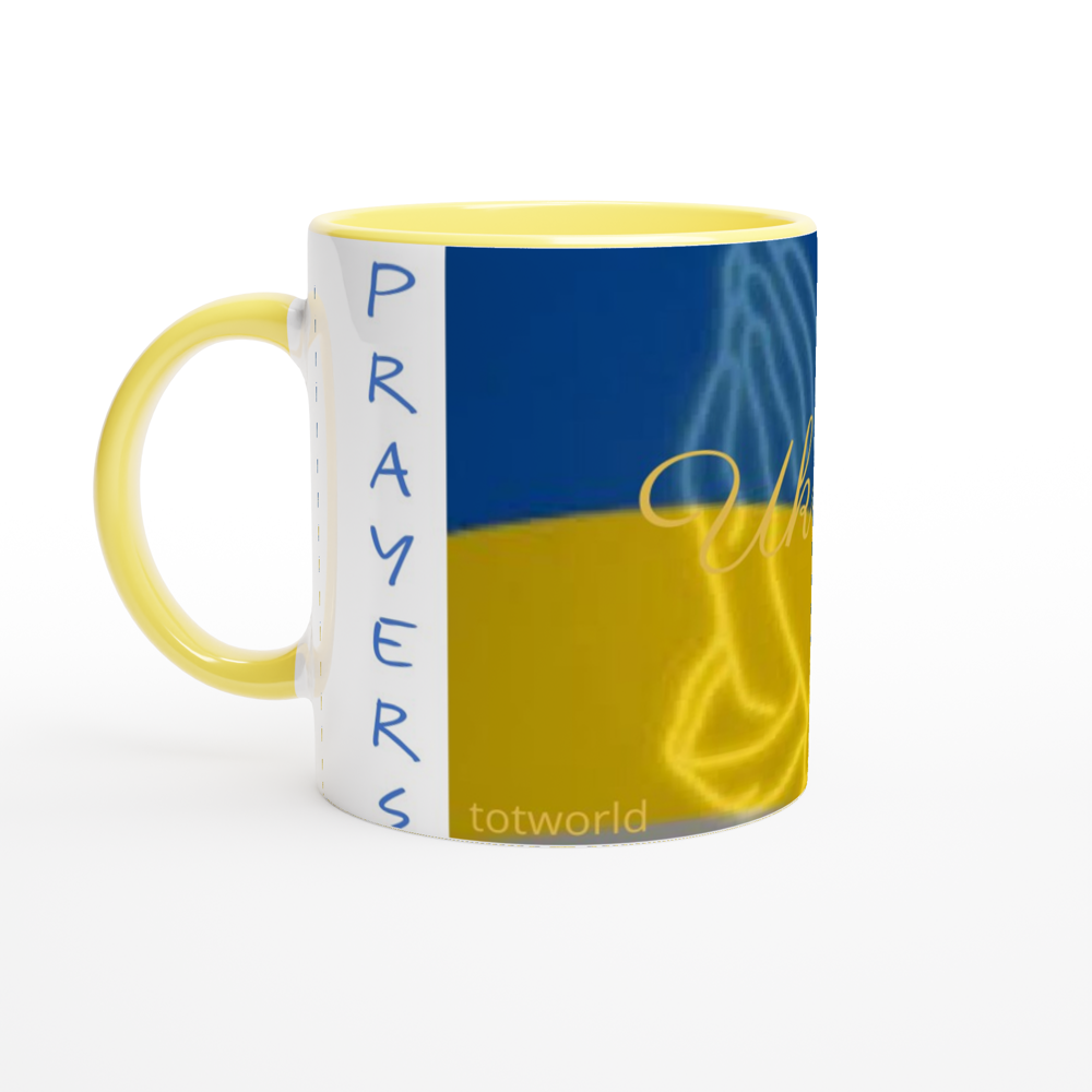 White 11oz Ceramic Mug with Color Inside