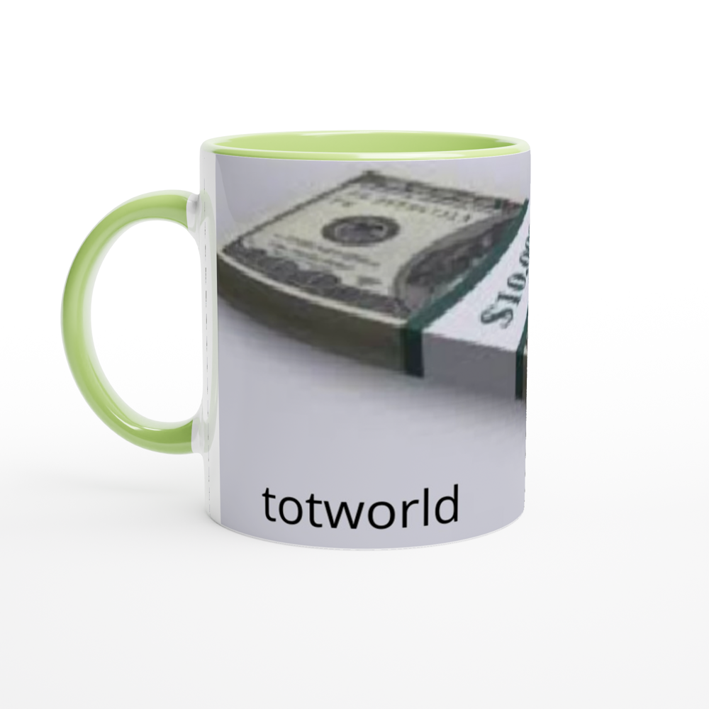 White 11oz Ceramic Mug with Color Inside