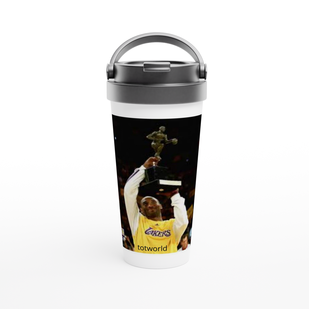 White 15oz Stainless Steel Travel Mug