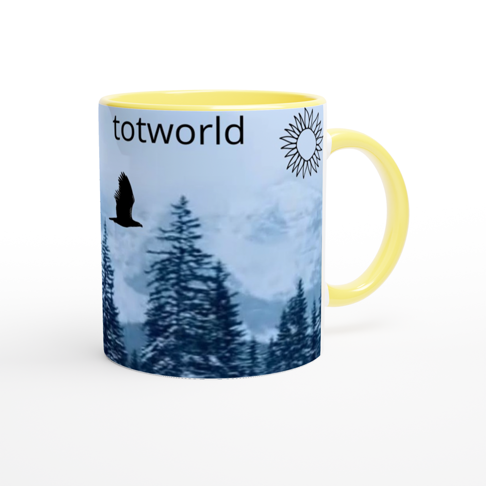 White 11oz Ceramic Mug with Color Inside