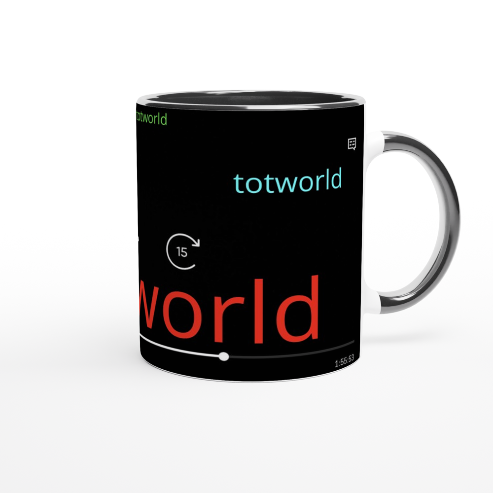 White 11oz Ceramic Mug with Color Inside