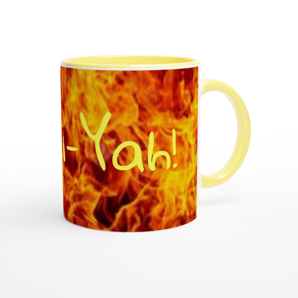 White 11oz Ceramic Mug with Color Inside