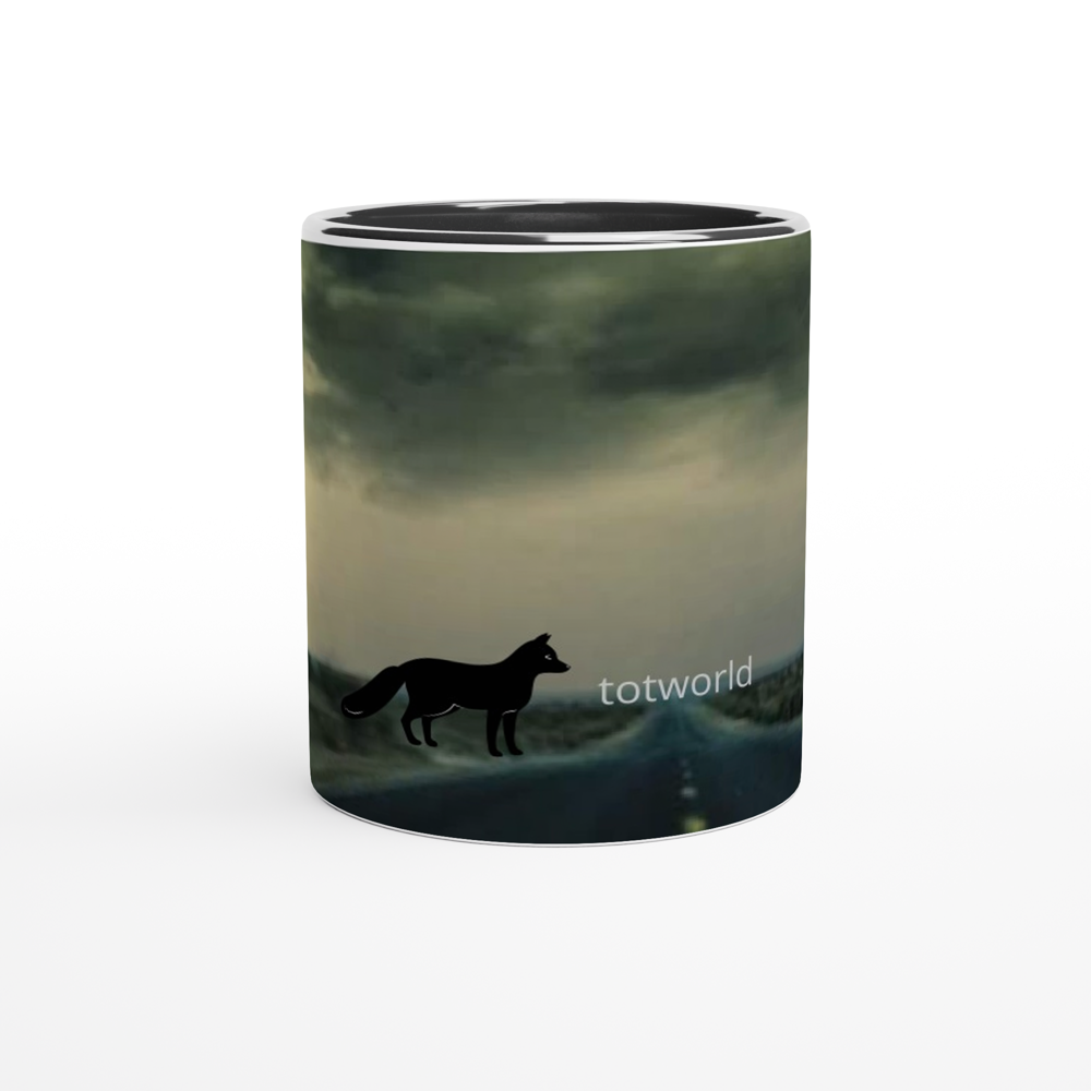 White 11oz Ceramic Mug with Color Inside