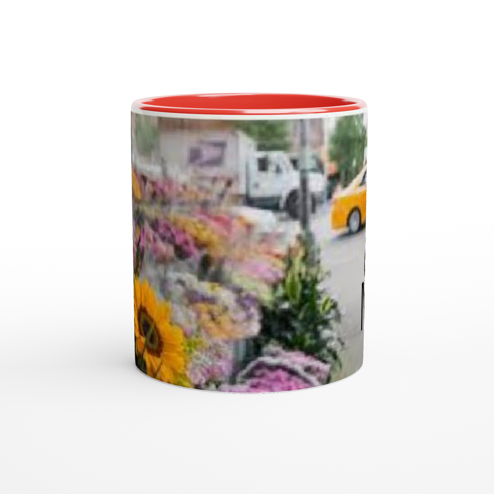 White 11oz Ceramic Mug with Color Inside