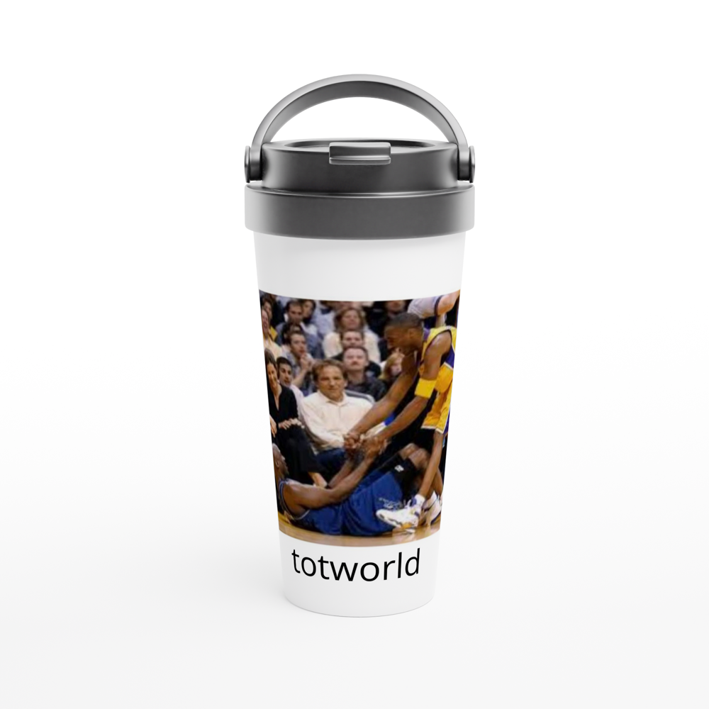White 15oz Stainless Steel Travel Mug