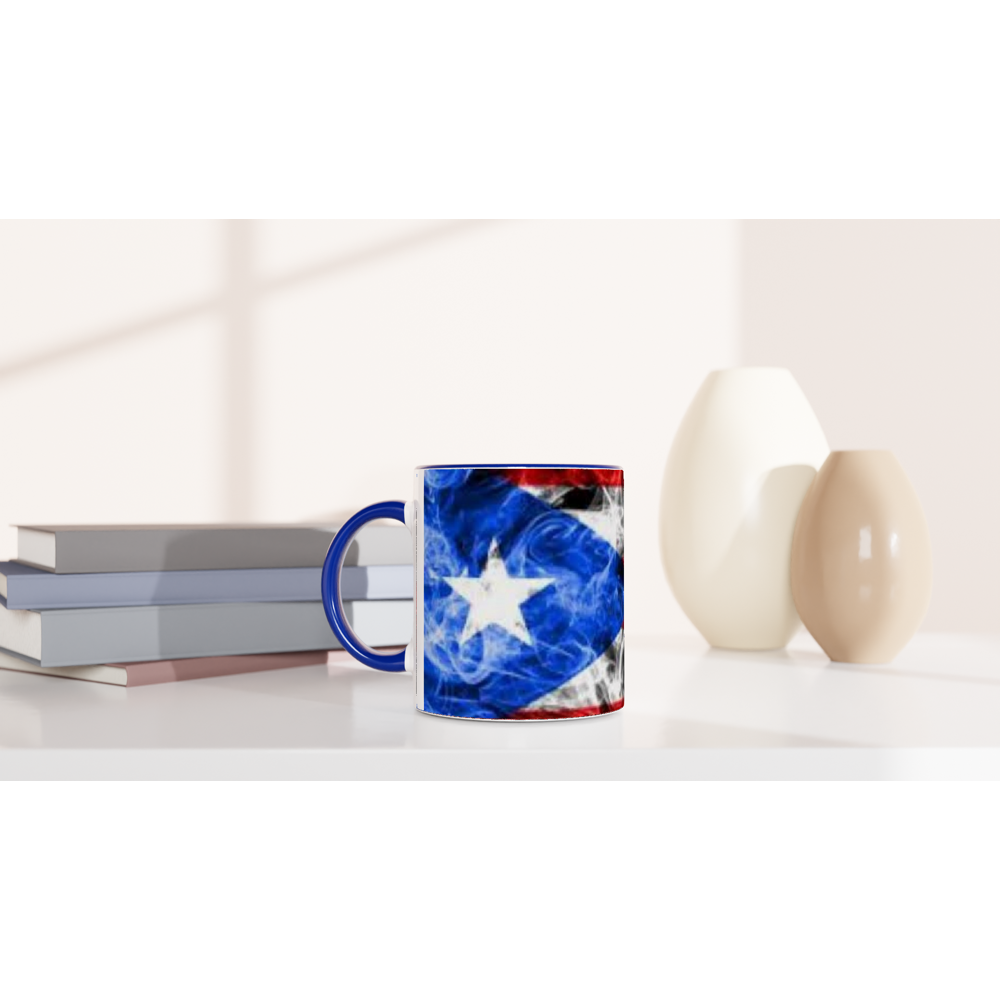 White 11oz Ceramic Mug with Color Inside