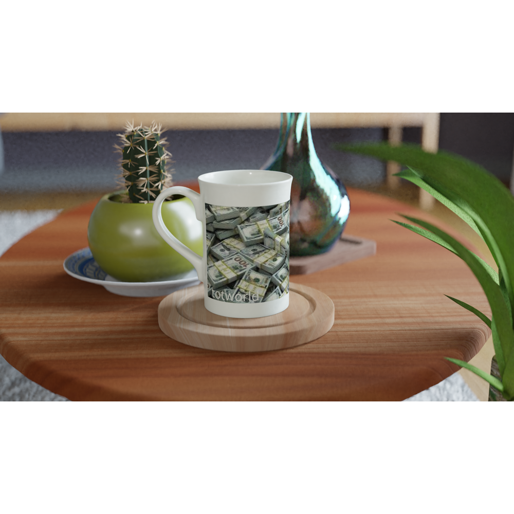 White 10oz Porcelain Slim Mug