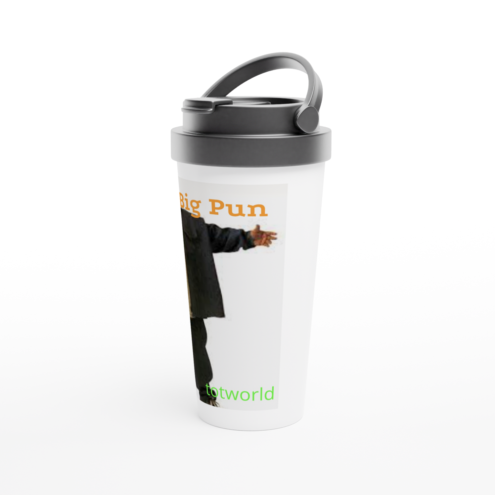 White 15oz Stainless Steel Travel Mug