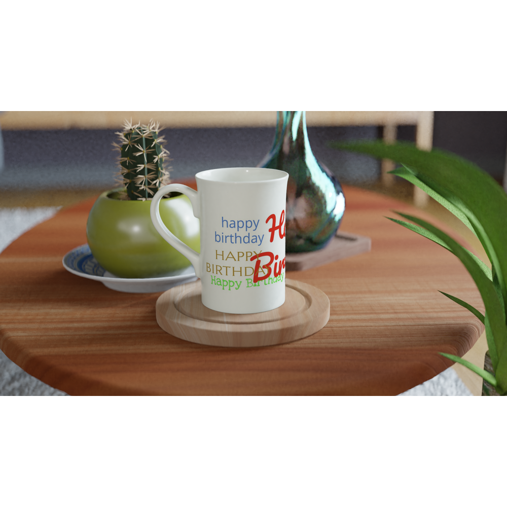 White 10oz Porcelain Slim Mug