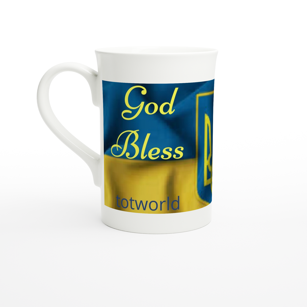White 10oz Porcelain Slim Mug