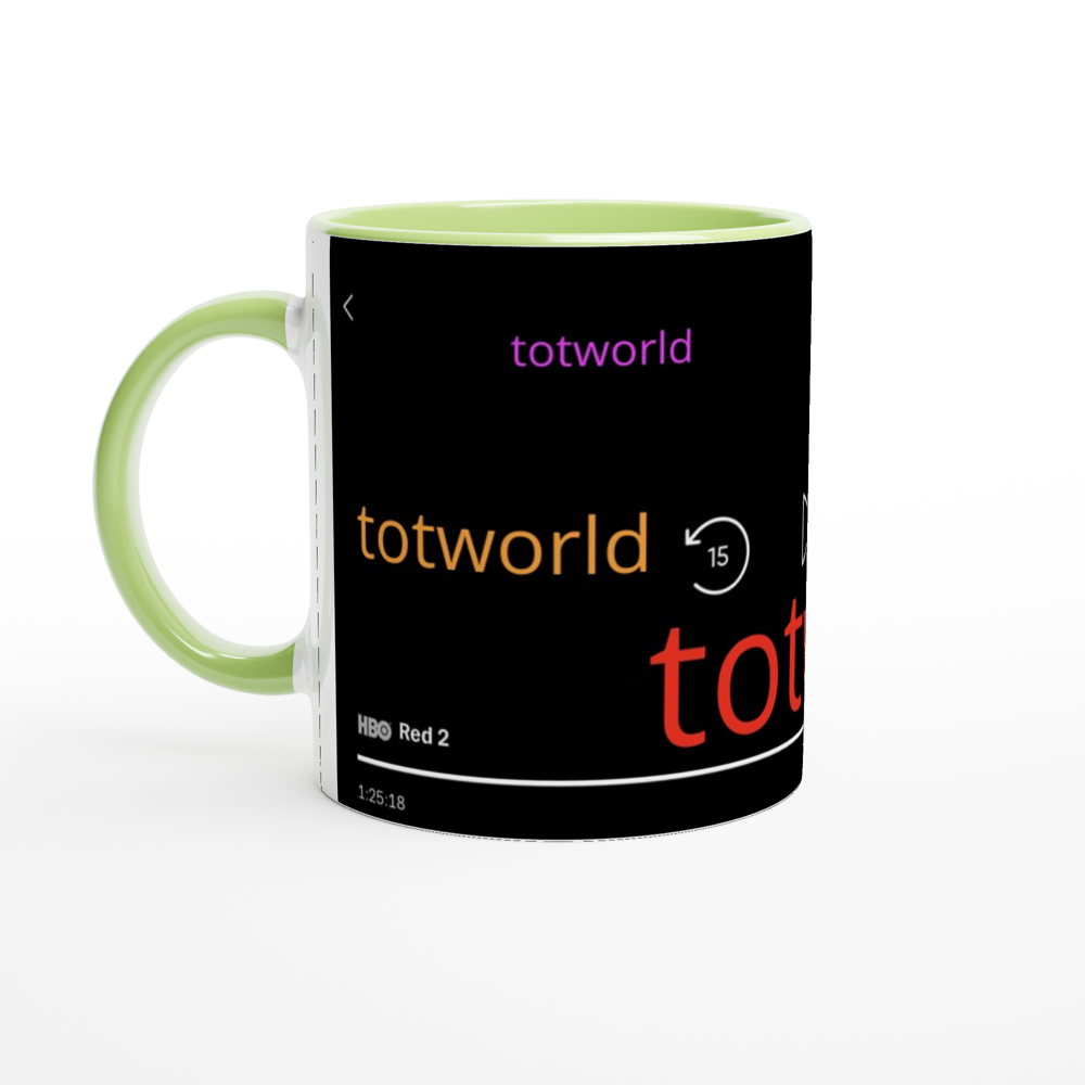 White 11oz Ceramic Mug with Color Inside