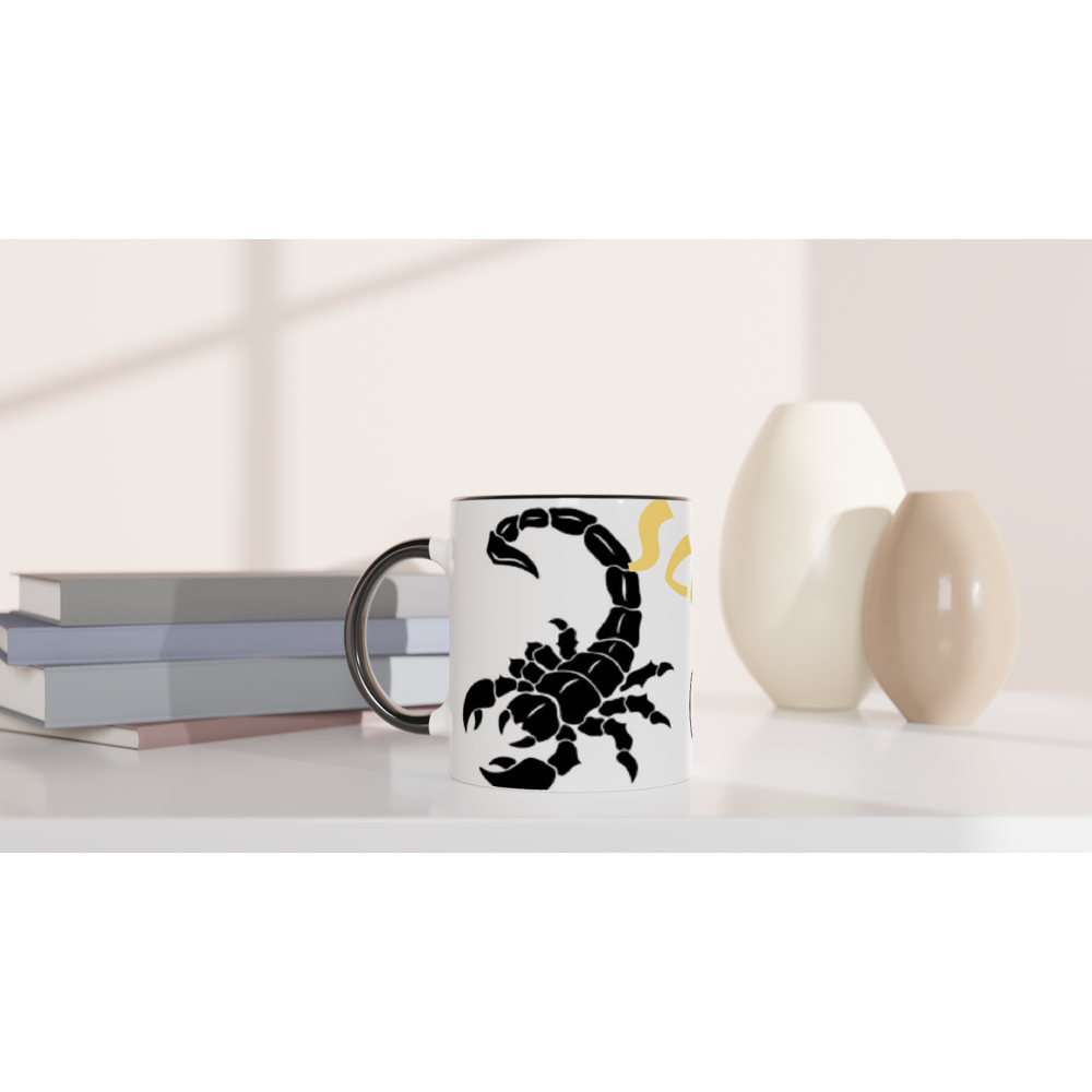 White 11oz Ceramic Mug with Color Inside