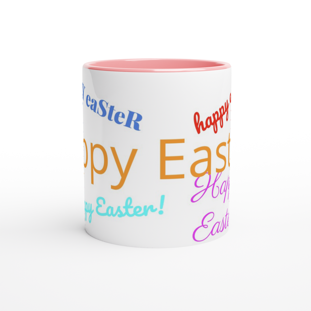 White 11oz Ceramic Mug with Color Inside