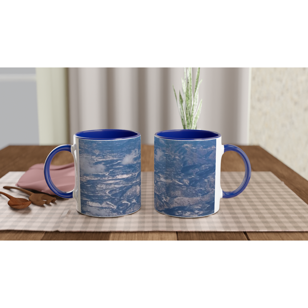 White 11oz Ceramic Mug with Color Inside