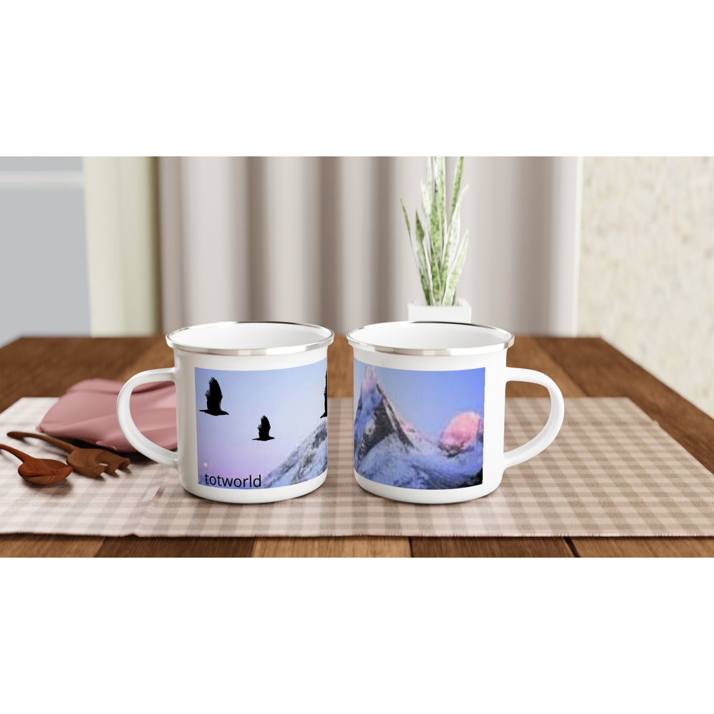 White 12oz Enamel Mug