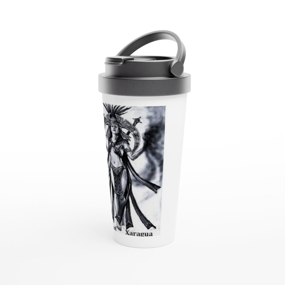 White 15oz Stainless Steel Travel Mug