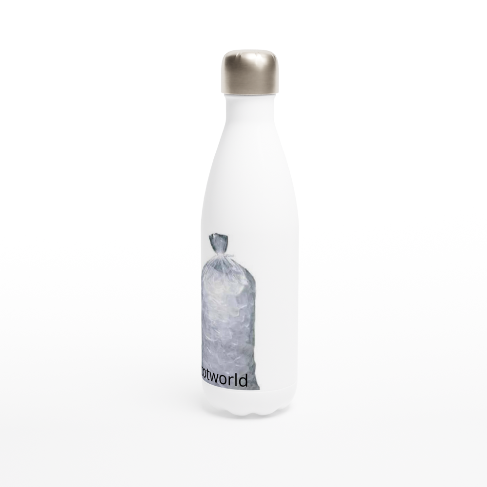 White 17oz Stainless Steel Water Bottle