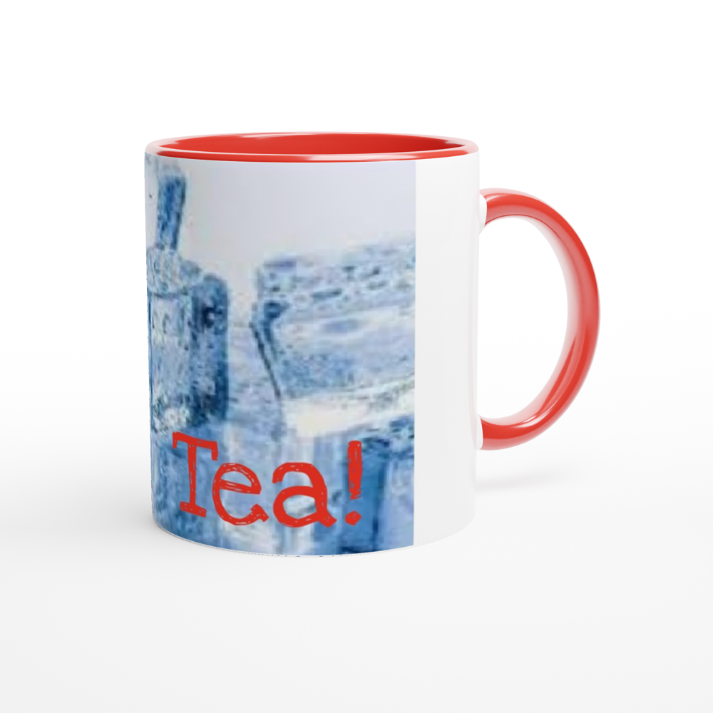 White 11oz Ceramic Mug with Color Inside