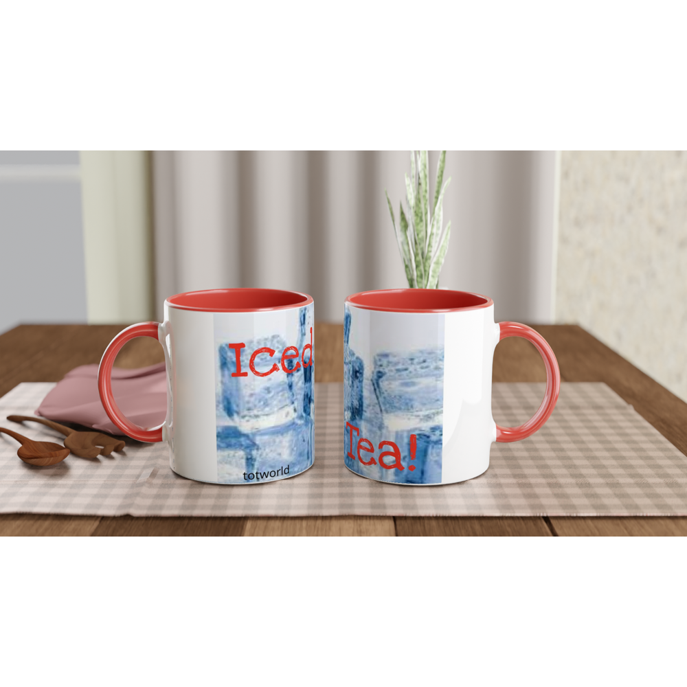White 11oz Ceramic Mug with Color Inside