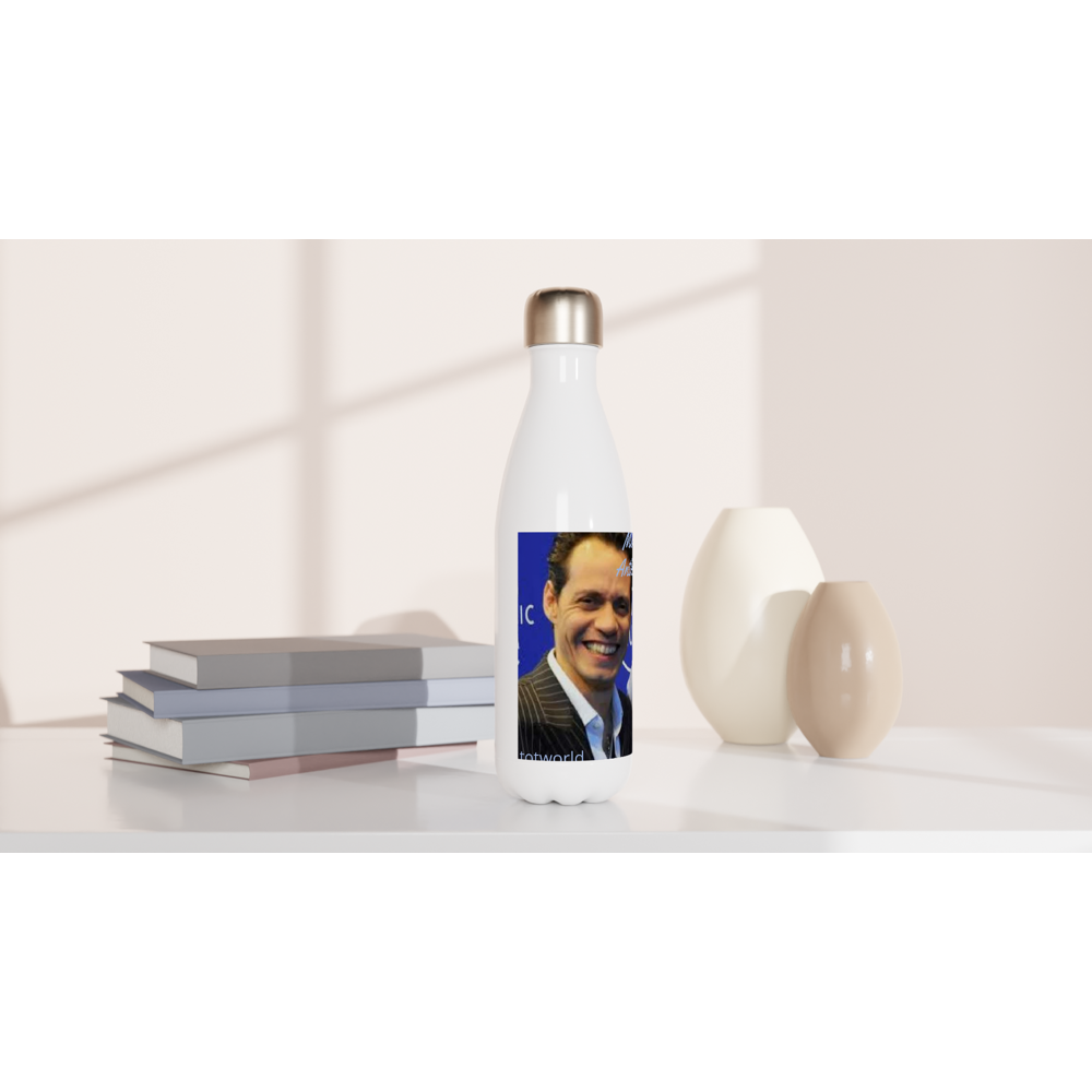 White 17oz Stainless Steel Water Bottle