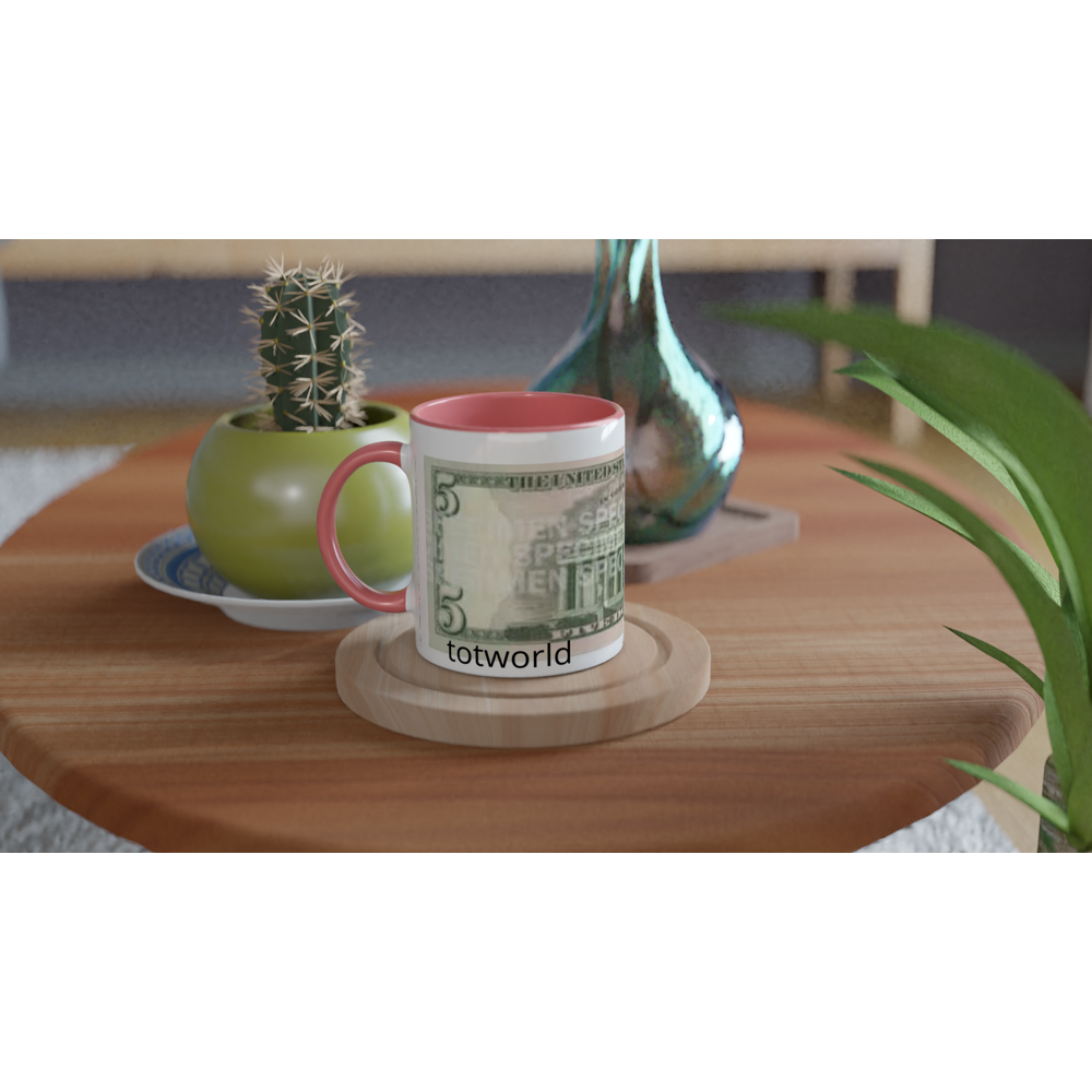 White 11oz Ceramic Mug with Color Inside