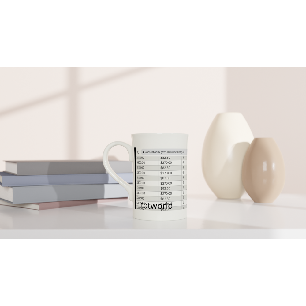 White 10oz Porcelain Slim Mug