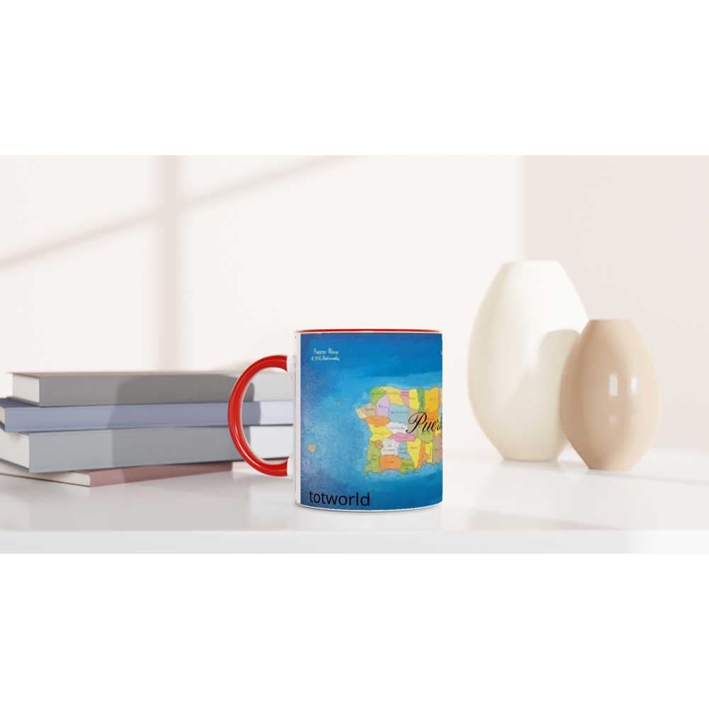 White 11oz Ceramic Mug with Color Inside