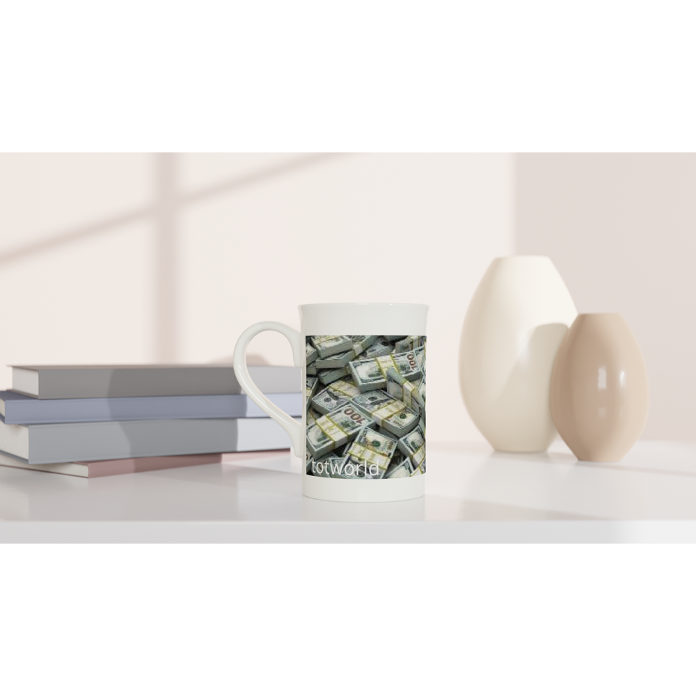 White 10oz Porcelain Slim Mug