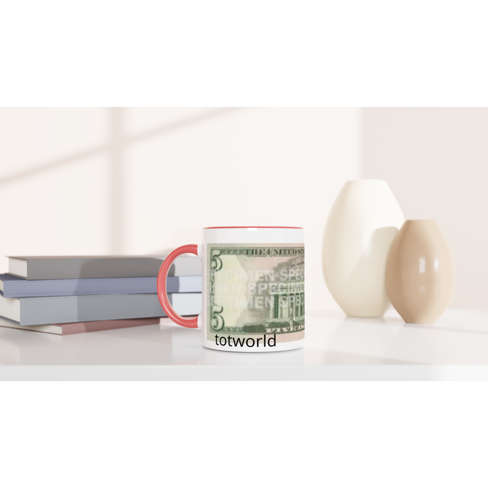White 11oz Ceramic Mug with Color Inside