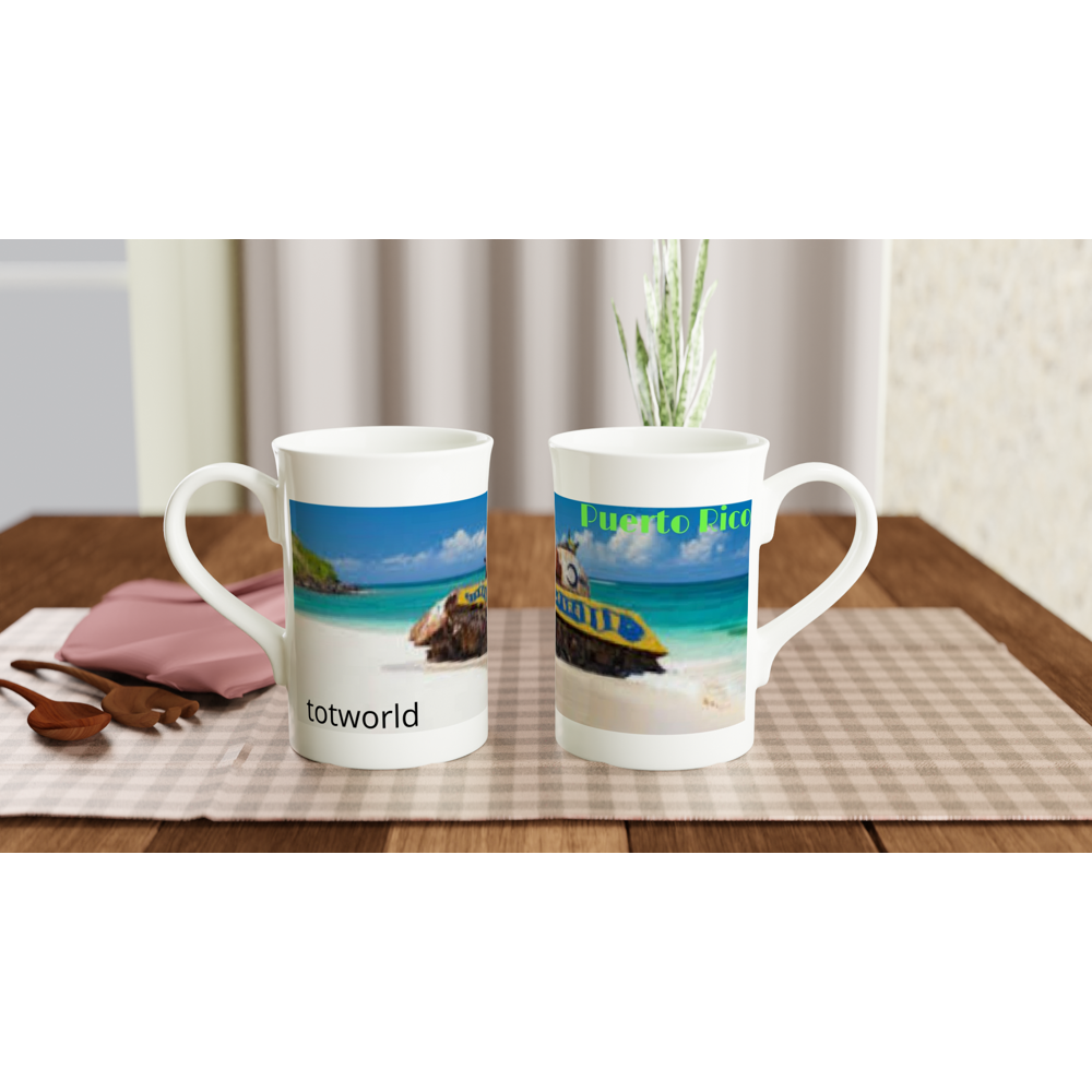 White 10oz Porcelain Slim Mug