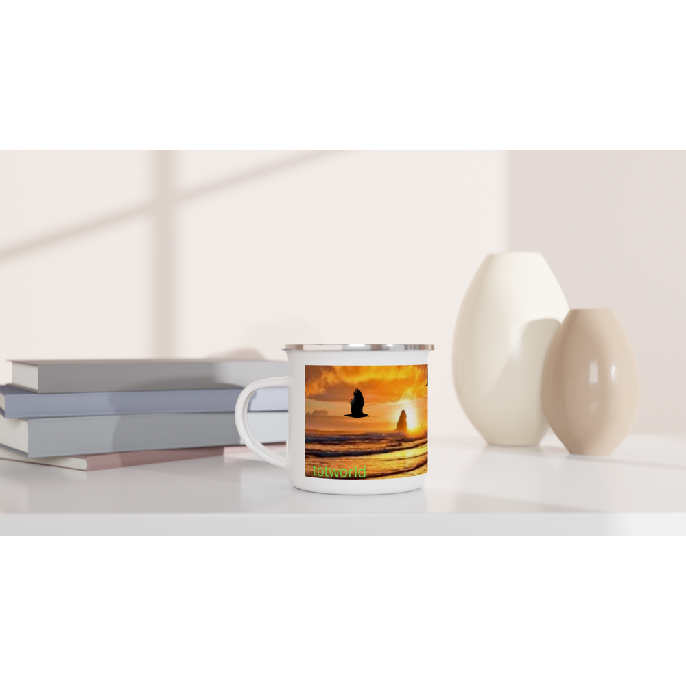 White 12oz Enamel Mug