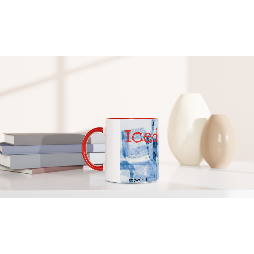White 11oz Ceramic Mug with Color Inside